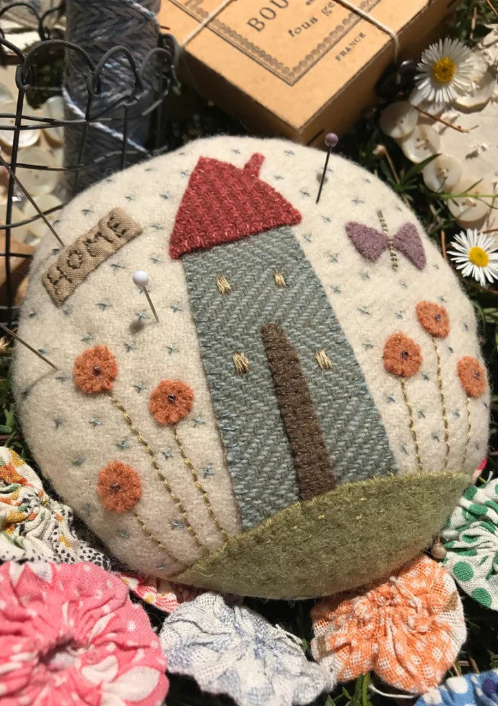 EMBROIDERY PATTERN - MY HOME PINCUSHION - HATCHED & PATCHED 