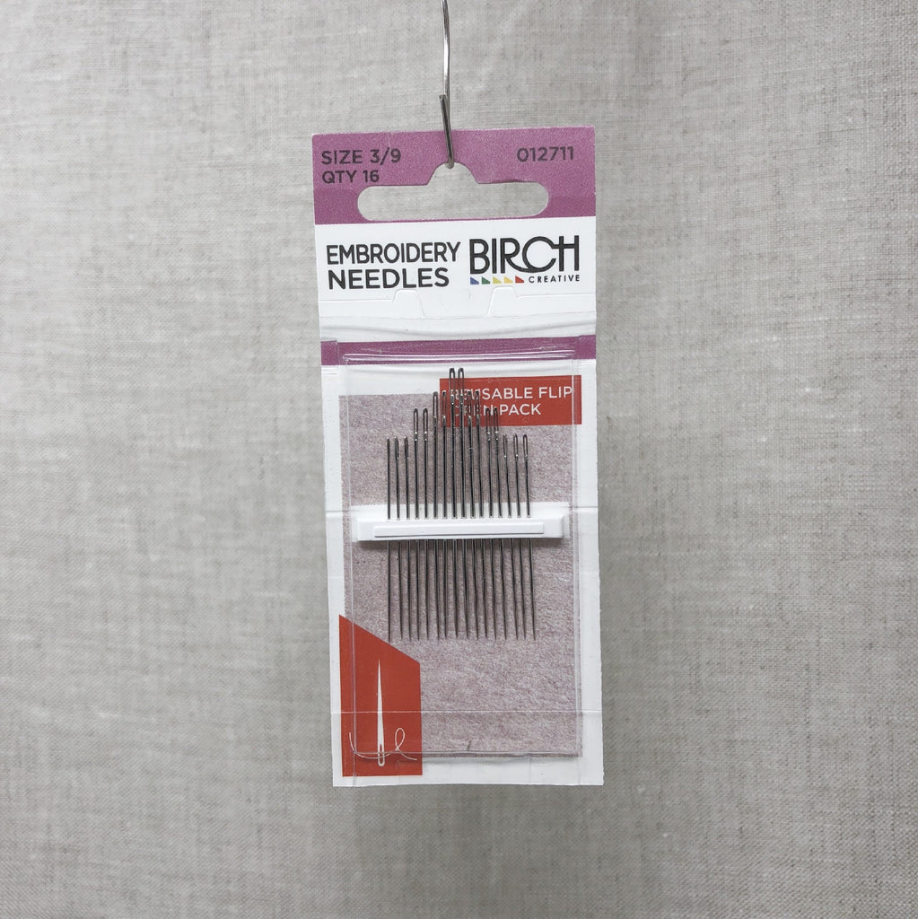 BIRCH 16 EMBROIDERY NEEDLES SIZE 3/9